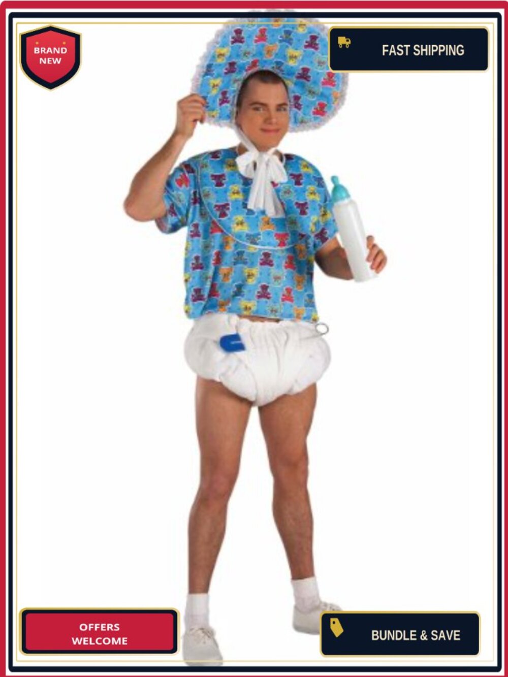 Rubies Blue Baby Boomer Costume Men's Standard Chest